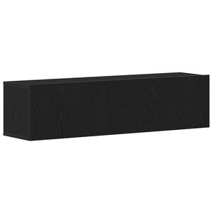 vidaXL Mobile TV Rovere Nero 120x30x30,5 cm in Legno Multistrato