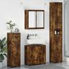 vidaXL Set di mobili per il bagno 4 pcs Rovere fum&eacute; Legno multistrato