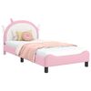 vidaXL Struttura letto bambini con testata Rosa 80 x 200 cm PU