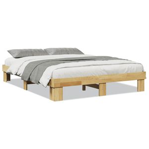 vidaXL Struttura Letto Senza Materasso 140x200 cm in Legno di Rovere