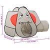 vidaXL Tenda Gioco Bambini Elefante Grigio 250 Palline 174x86x101 cm