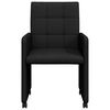 vidaXL Sedie da Pranzo con Ruote 2 pcs Nero 58 x 65 x 94 cm Tessuto