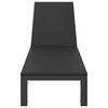 vidaXL Lettino da Sole 1-persona Nero 206 x 62.5 x 74 cm polyrattan