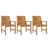 vidaXL Sedie da Pranzo da Giardino 3pz Legno Massello di Acacia