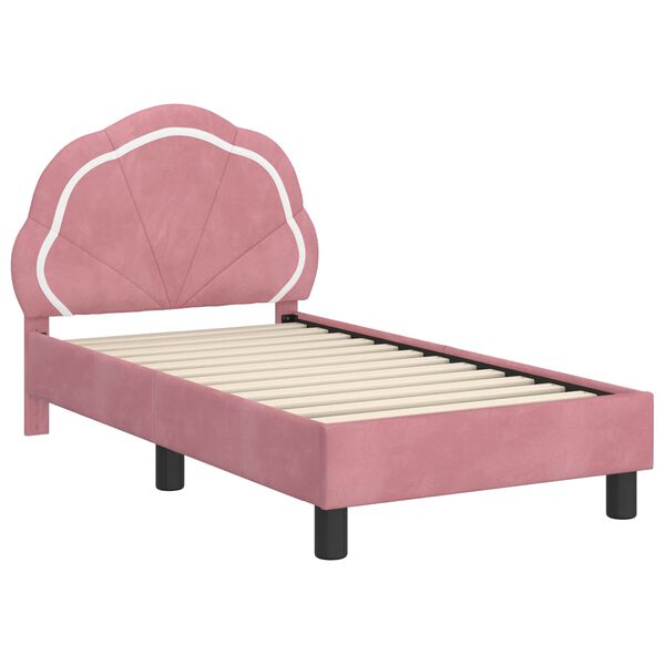 vidaXL Struttura letto per bambini con testata Rosa 70 x 140 cm