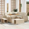 vidaXL Set Divano da Giardino 8 pcs Beige e Crema polyrattan