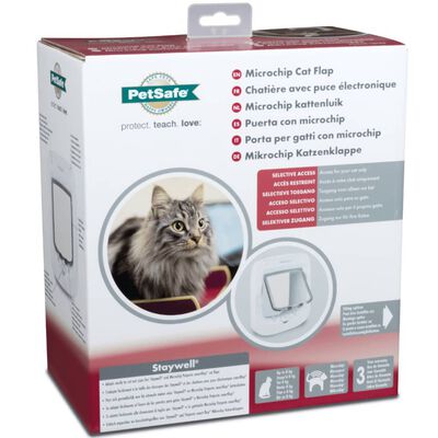PetSafe Porta Basculante per Gatto con Microchip Bianco PPA19-16145