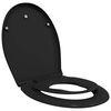 vidaXL Sedile del WC Nero 47 x 37 x 4 cm Duroplast