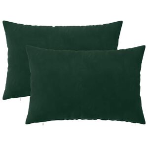 vidaXL Cuscino con cuscino HEERLEN 2 pz Verde Scuro Velluto