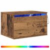 vidaXL Mobiletto da comodino a parete 2 pz Legno vecchio