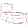 vidaXL Struttura Letto Pouf con Materassi 100x200 cm Velluto