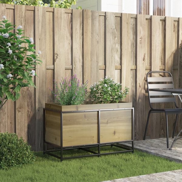 vidaXL Fioriera da Giardino 80x40x50 cm in Legno di Pino Impregnato