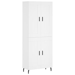 vidaXL Credenza Bianca 69,5x34x180 cm in Legno Multistrato