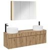vidaXL Set di Armadi da Bagno 4 pcs Rovere Artigianale