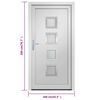 vidaXL Porta Ingresso Bianca 108x200 cm in PVC