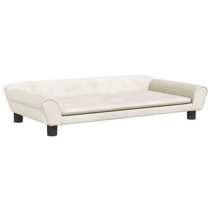 vidaXL Lettino per Cani Crema 100x50x21 cm in Velluto