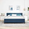 vidaXL Letto a molle con materasso Blu 180 x 200 cm Tessuto