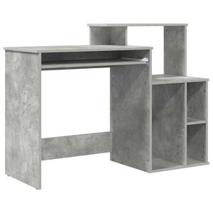 vidaXL Scrivania Grigio cemento 120,5 x 44 x 88,5 cm