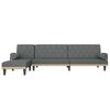 vidaXL Divano Letto a L Grigio Scuro 260x140x70 cm in Tessuto