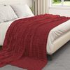 vidaXL Coperte da Pile 6 pcs Rosso Bordeaux 240 x 220 cm Panno