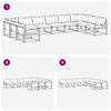 vidaXL Set di divani da esterno 10 pcs Grigio Naturale e Chiaro