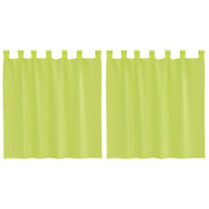 vidaXL Tende in Voile con Linguetta 2 pz Verde Mela