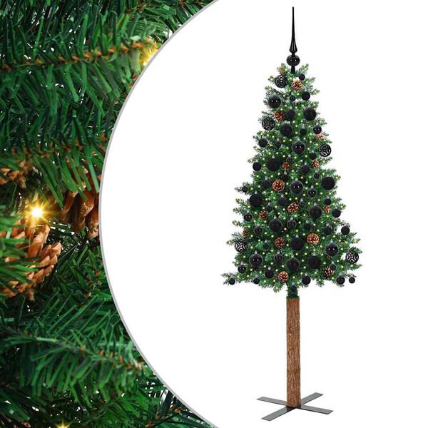 vidaXL Albero di Natale snodato con 300 LED con supporto Verde 180 cm