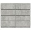 vidaXL Credenza Cassetti Grigio Cemento 120x35x99 cm Legno Multistrato