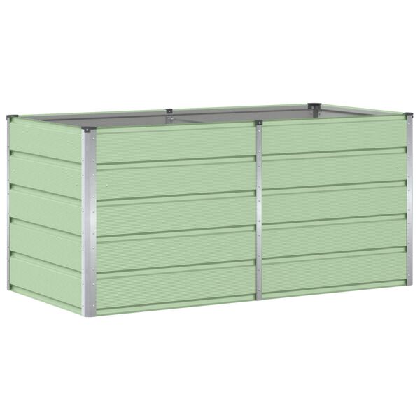 vidaXL Fioriera Verde 160 x 80 x 75 cm Acciaio