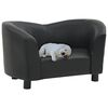 vidaXL Divano per Cani Nero 67x41x39 cm in Similpelle