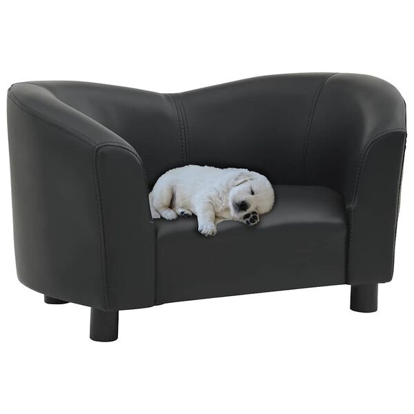 vidaXL Divano per Cani Nero 67x41x39 cm in Similpelle