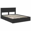 vidaXL Letto con Contenitore Nero 150 x 200 cm Legno multistrato