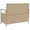 vidaXL Panca Portaoggetti da Giardino con Cuscino Beige in Polyrattan