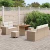 vidaXL Set Divano da Giardino con cuscino 8 pcs Beige e Crema