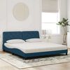 vidaXL Letto con Materasso Blu 180x200 cm in Velluto