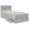 vidaXL Daybed Grigio Sonoma e Nero 100 x 200 cm Legno multistrato
