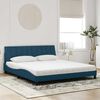 vidaXL Letto con Materasso Hanko Blu 180x200 cm in Velluto