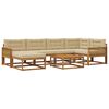 vidaXL Set di divani da esterno con cuscino 7 pcs Naturale e Beige