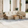 vidaXL Set Divano da Giardino 8 pz con Cuscini Beige in Polyrattan