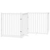 vidaXL Cancello Cani Porta Pieghevole Bianco 12 Pannelli 960 cm Pioppo