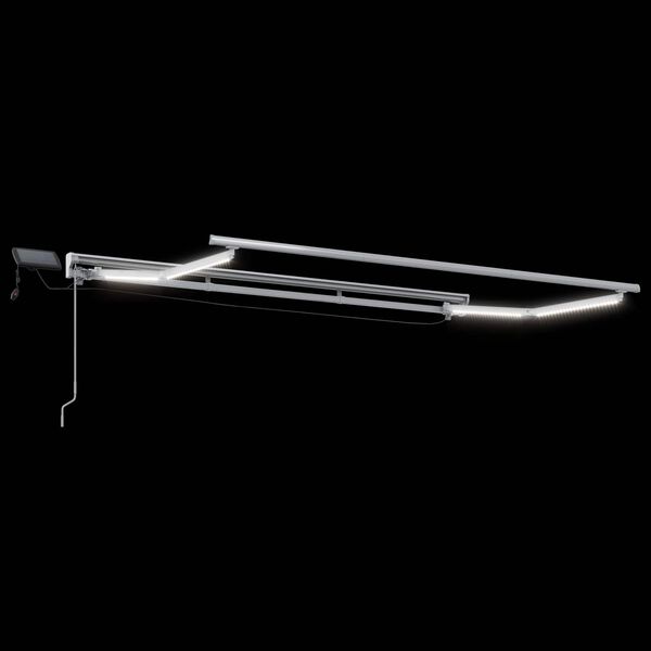 vidaXL Cornice per Tenda Manuale con LED Marrone 3 x 2,5 m