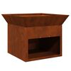 vidaXL Focolare Ruggine 50 x 50 x 40 cm acciaio corten