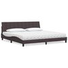 vidaXL Letto con Materasso Hanko Marrone Scuro 200x200 cm in Tessuto