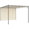 vidaXL Gazebo da Giardino con Tenda Laterale 4x3x2,25 m Crema