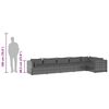 vidaXL Set Divani da Giardino con Cuscini 6 pz in Polyrattan Grigio