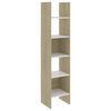 vidaXL Set Libreria 4 pz Bianco e Rovere Sonoma in Legno Multistrato