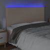 vidaXL Testiera a LED Cappuccino 160x5x118/128 cm in Similpelle