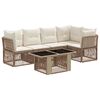vidaXL Set Divano da Giardino 6 pz Beige polyrattan