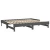vidaXL Dormeuse Estraibile Grigia 2x(100x200)cm Legno Massello di Pino