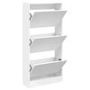 vidaXL Scarpiera Bianca 60x21x125,5 cm in Legno Multistrato